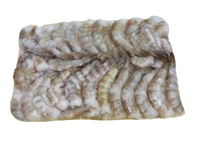 Креветки тигровые без головы свежемороженые во льду 41/50 1,8 кг.